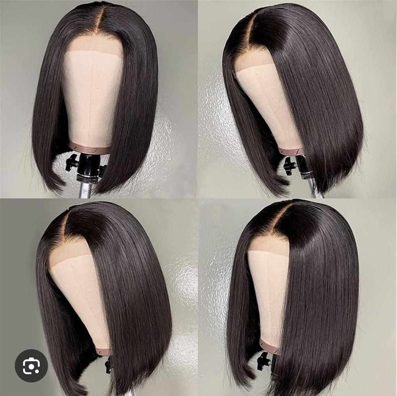 12" Silky Straight Bob Brazilian 13x4 HD Lace Frontal Wig