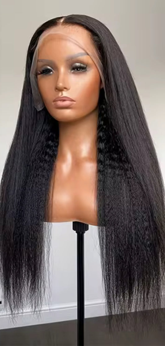 Brazilian Kinky Straight 13x4 Lace Frontal Wig