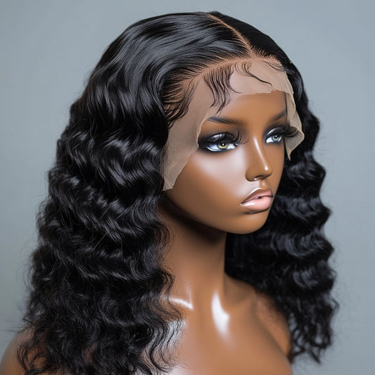 12” DeepWave Bob Brazilian 13x4 HD Lace Frontal Wig